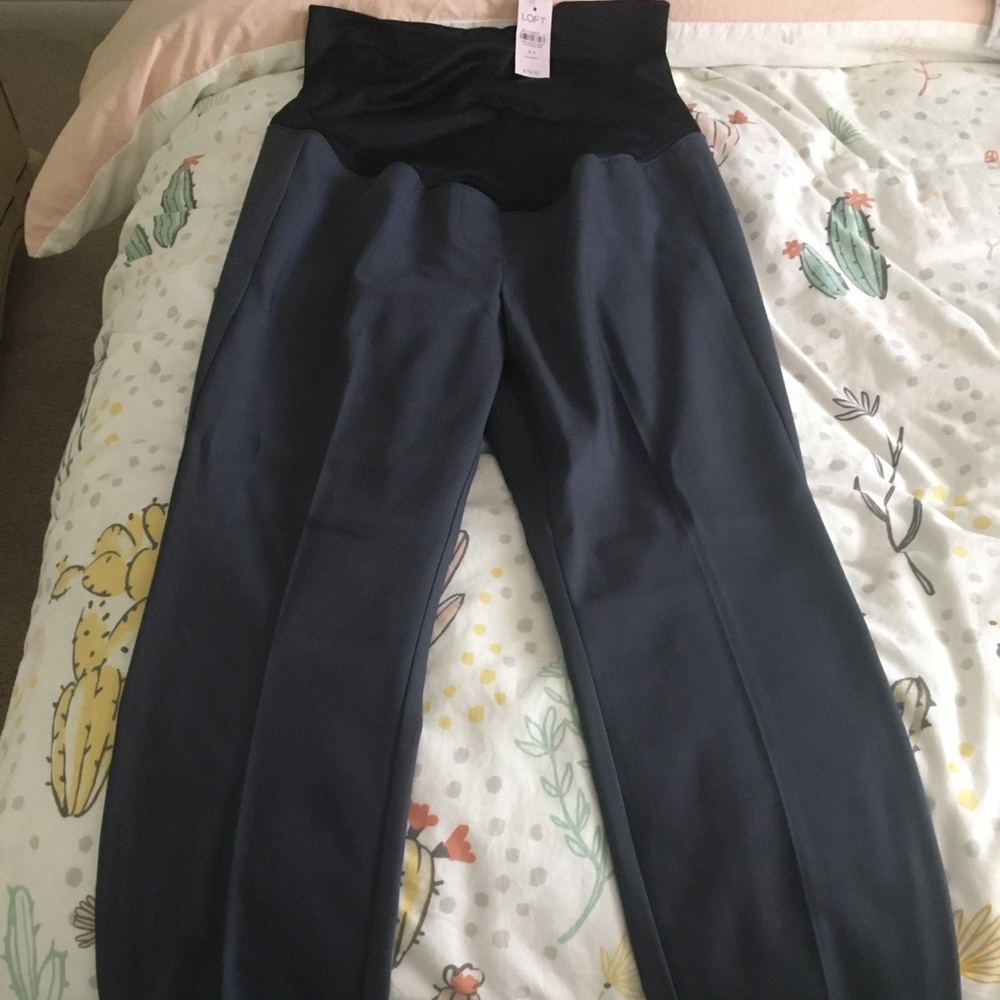 COPY - LOFT Grey Petite Maternity Dress Pants 6P